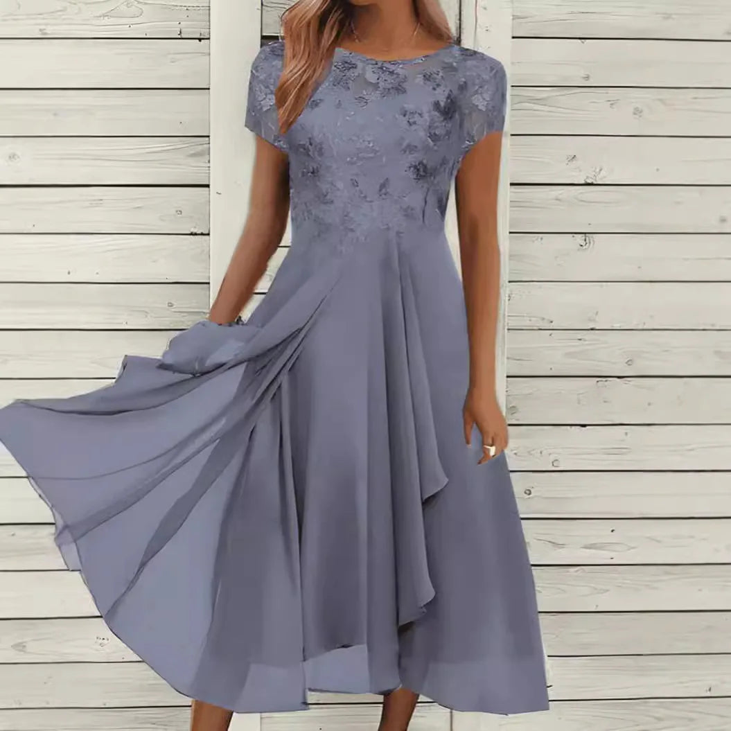 Mary | Vestido Maxi de Noche de Chiffon con Brillo