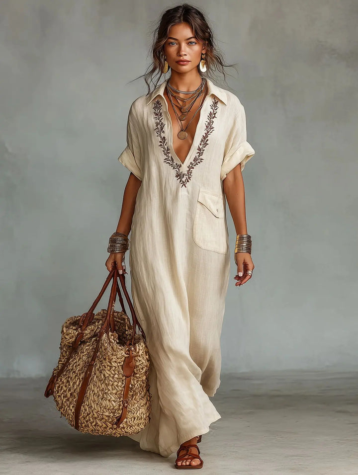 Marta | Vestido Maxi Bohemio con Diseño Floral