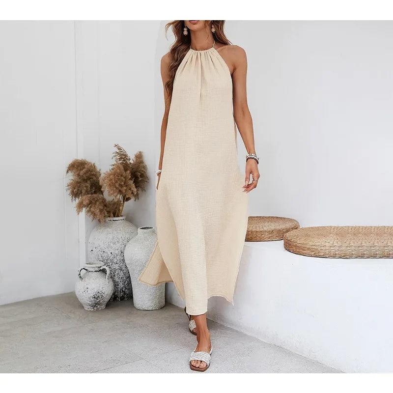 Top Halter Off Shoulder con Cordones