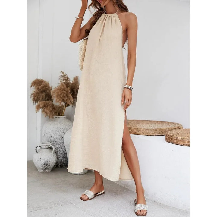 Top Halter Off Shoulder con Cordones