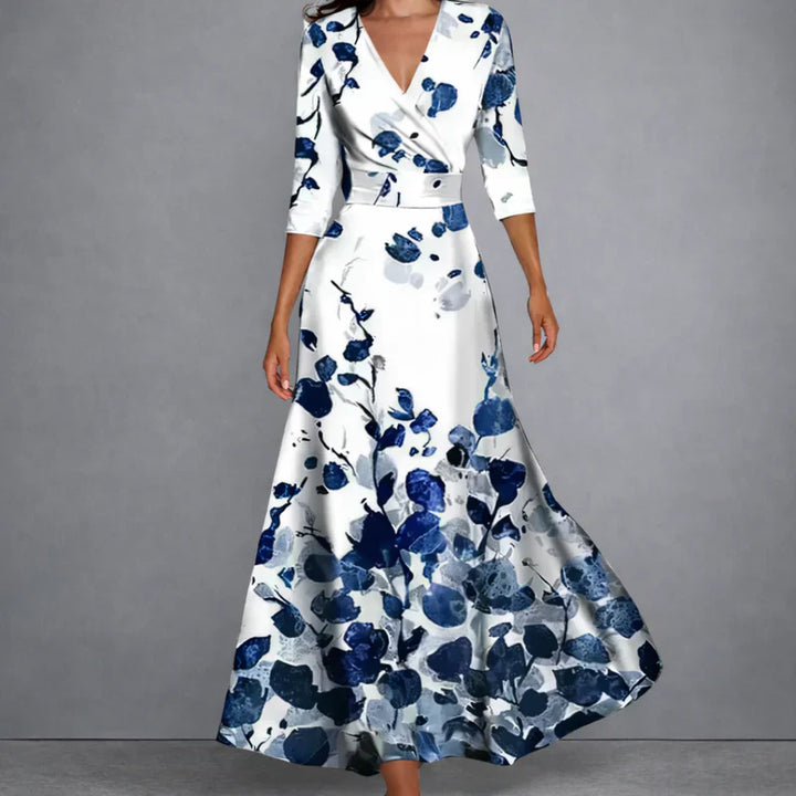 CALLA | Vestido Maxi Floral Escultural para una Elegancia Segura
