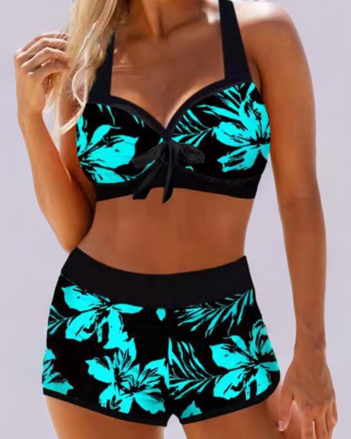 Sherrie - Bañador de Cintura Alta con Diseño Floral
