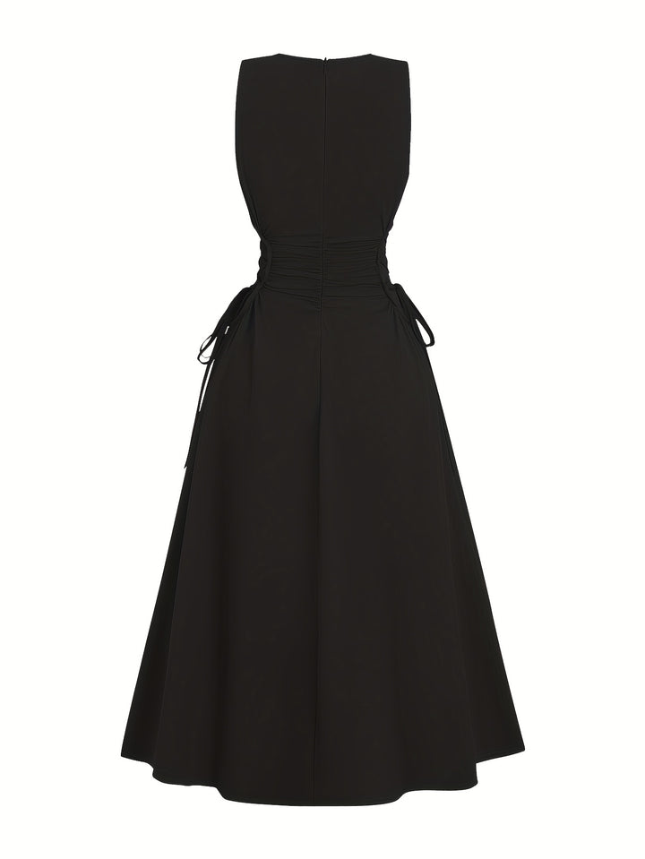Lucy | Vestido de tirantes de color sólido A-line de verano