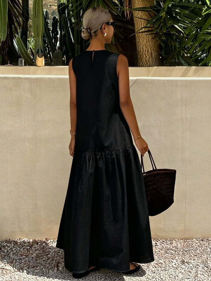 Clara | Vestido Casual Sin Mangas de Color Sólido para Damas