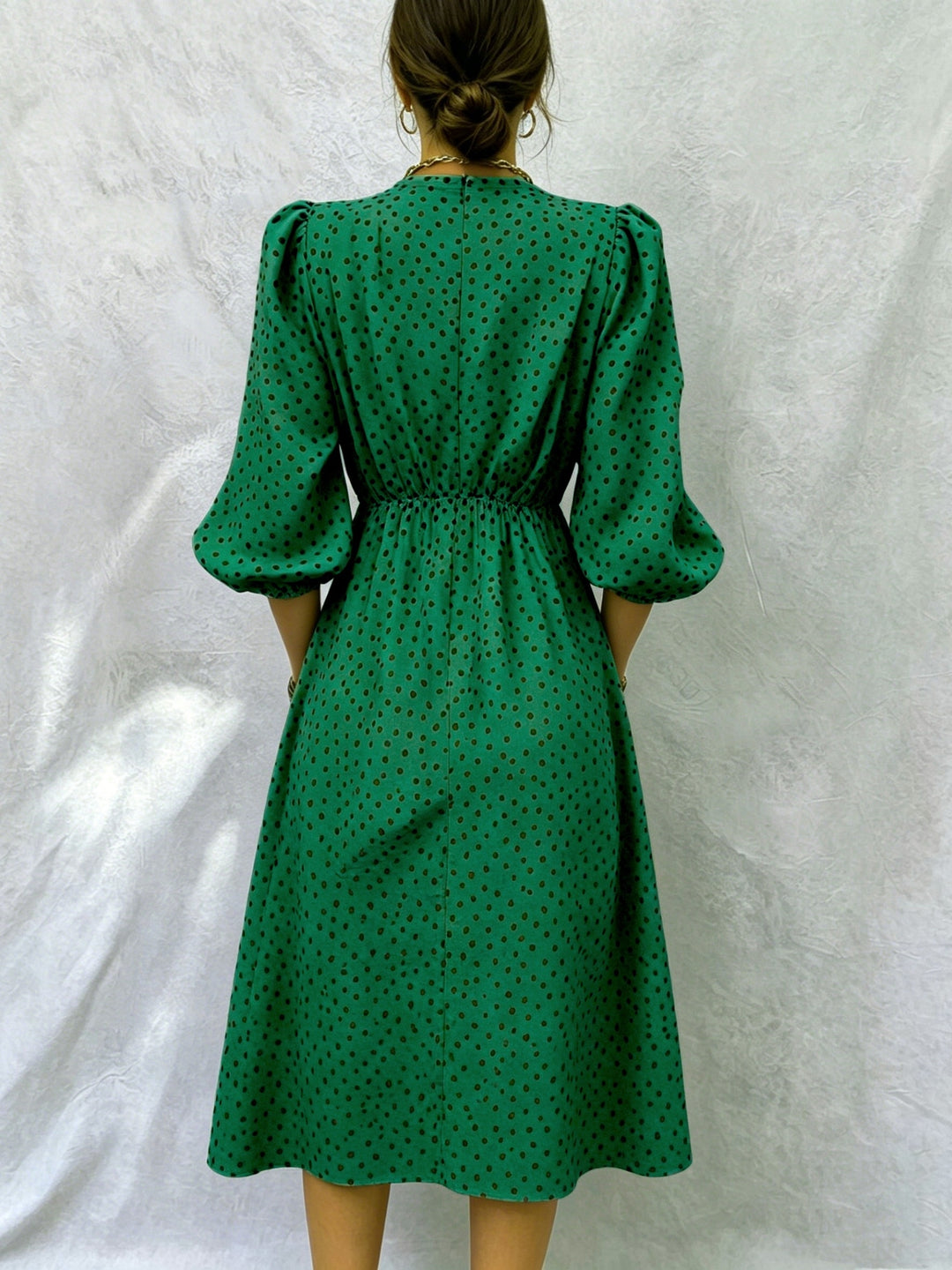 Zara | Vestido de estilo francés con puntos vintage para damas