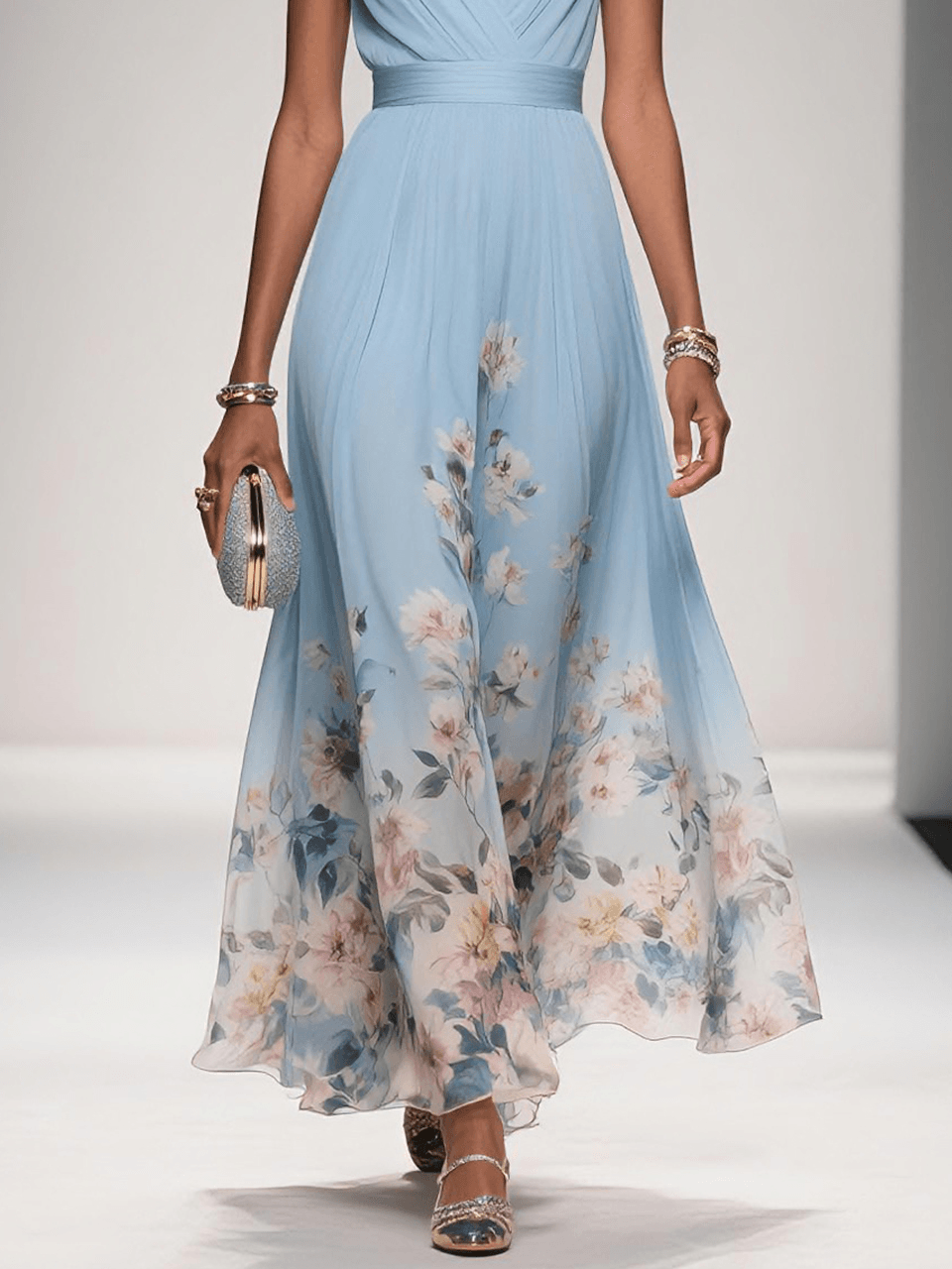 Vestido maxi floral ligero