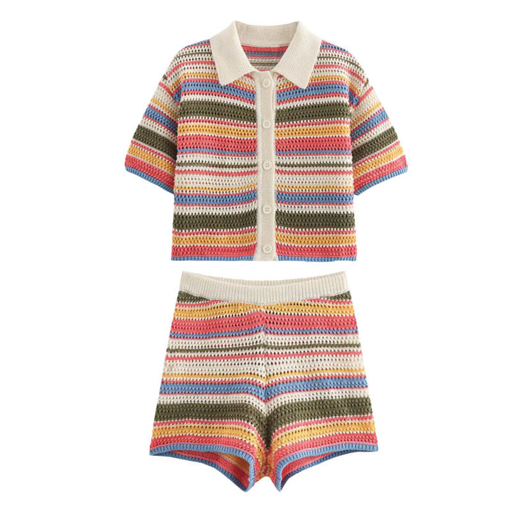 Slunečné pruhy háčkovaná souprava