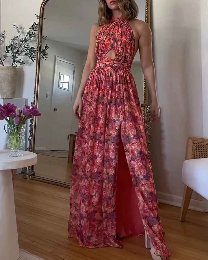 Luna | Vestido Maxi con Estampado de Flores
