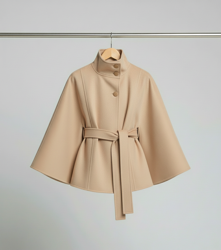 Carla | Abrigo de cuello alto con cinturón