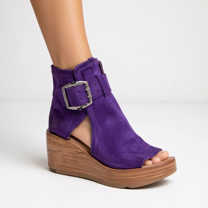 Noelia | Botines de cuña abiertos estilo moderno