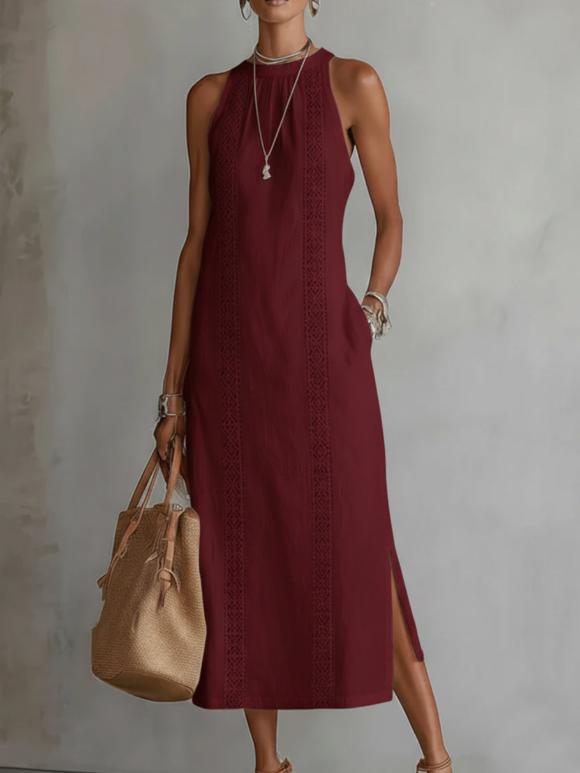 JIMENA | Vestido Midi de Textura Lino