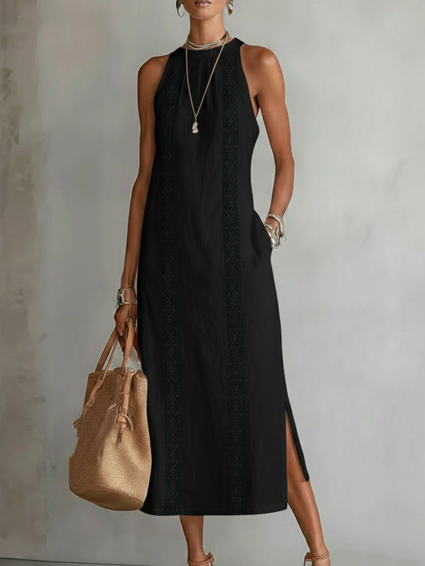 JIMENA | Vestido Midi de Textura Lino