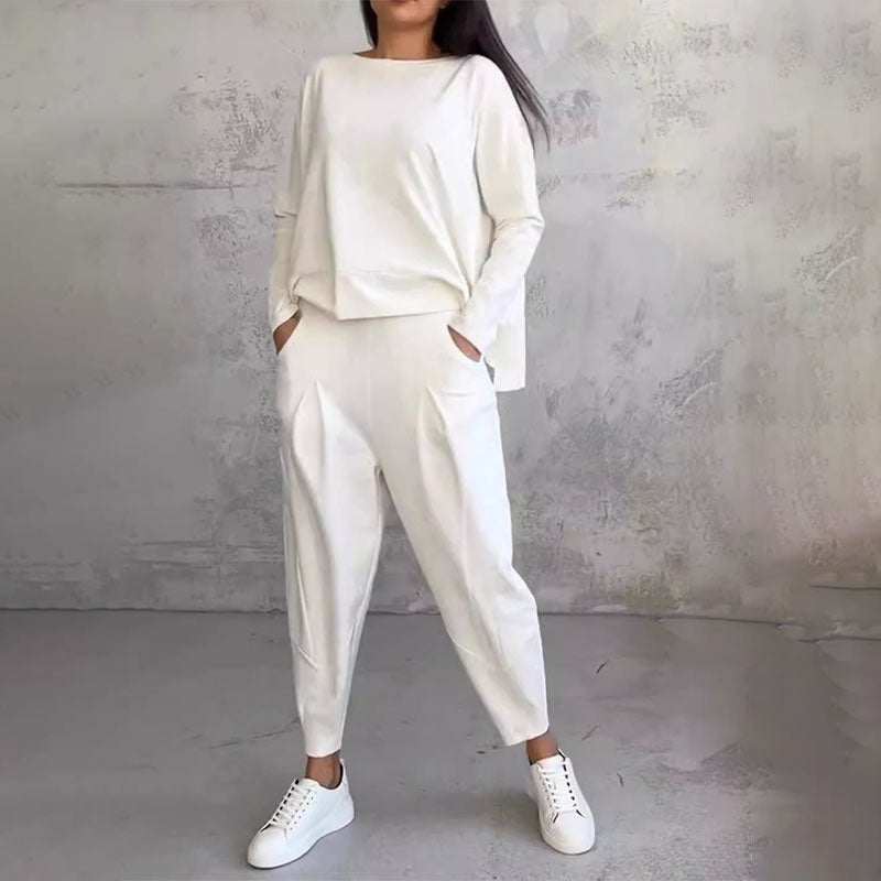 Elsa | Conjunto de 2 piezas con cuello redondo y pantalones