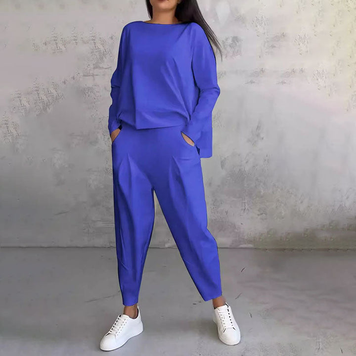 Elsa | Conjunto de 2 piezas con cuello redondo y pantalones
