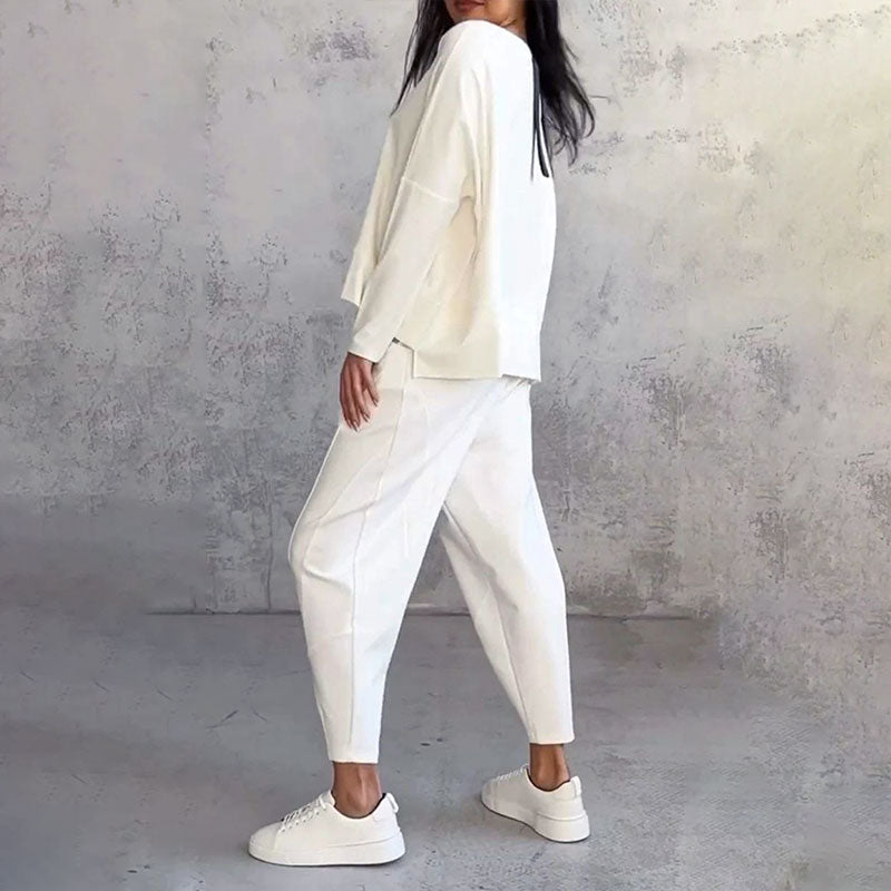 Elsa | Conjunto de 2 piezas con cuello redondo y pantalones