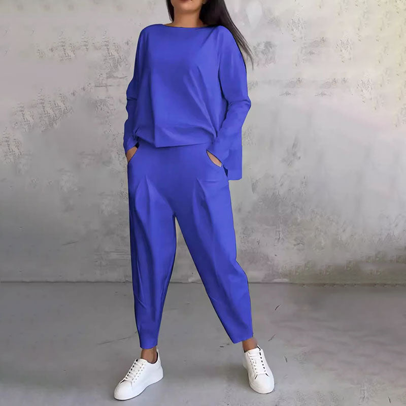 Elsa | Conjunto de 2 piezas con cuello redondo y pantalones