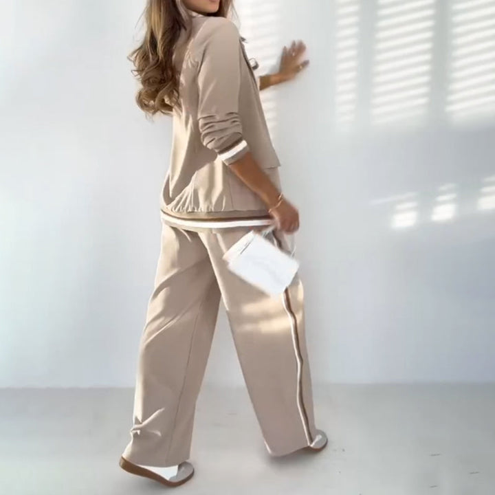 Casual béžový 2-dílný set pro ženy